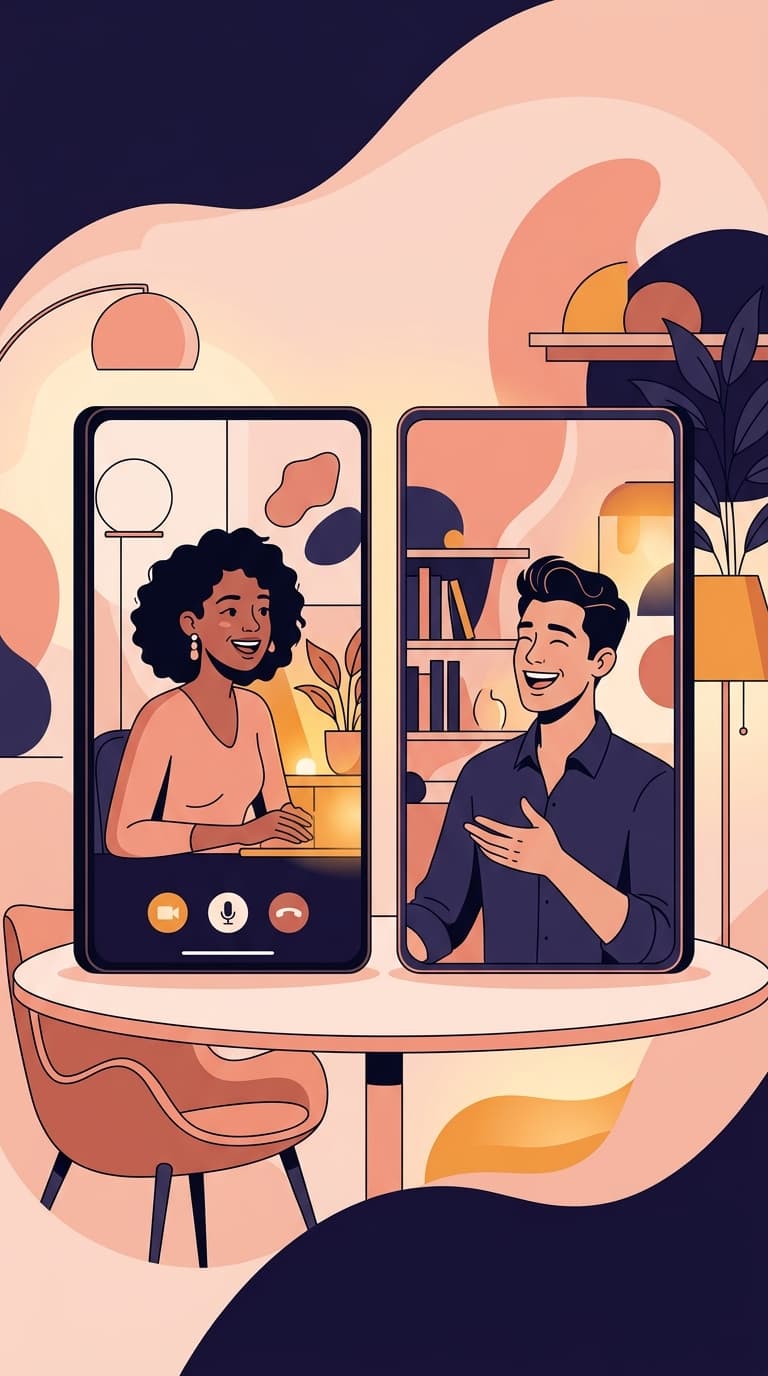 Live Video Encounter - Clean 2D Digital Art